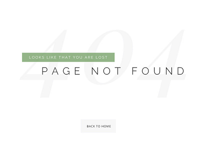 Error Page clean creative design error minimal web