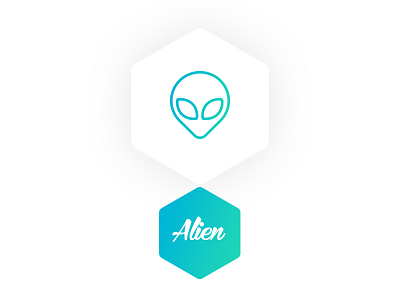 Alien Logo alien design gradient html icon logo modern template unique