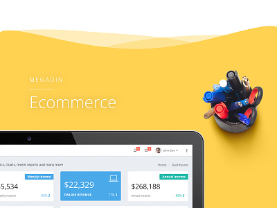 Megadin Ecommerce admin application backend dashboard element form graph ui ui component user interface