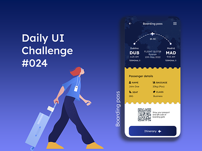Boarding pass (DailyUI Challenge 024)