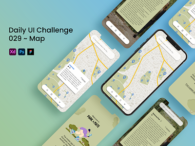 Map (DailyUI Challenge 029) adobe photoshop adobe xd app design dailyui design figma ios mobile app mobile design mockup ui user experience user interface ux web design