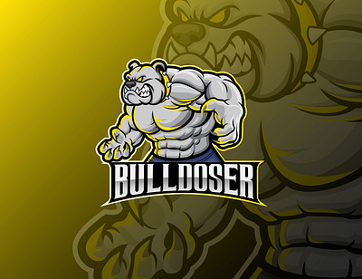 Bulldoser design esport gamer gaming gaming logo logo mascot twitch twitch logo vector