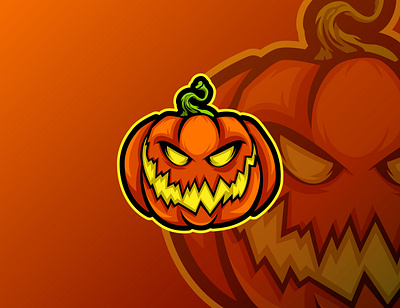 Pumpkin design esport gamer gaming gaming logo logo mascot twitch twitch logo vector