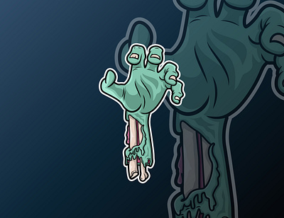 Zombie Hand design esport gamer gaming gaming logo halloween logo mascot twitch twitch logo