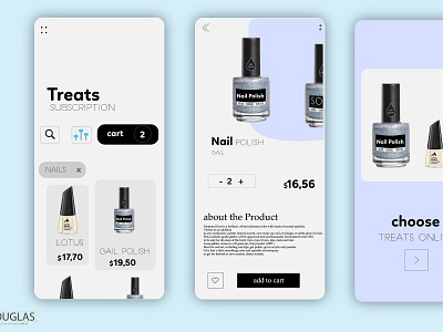 Polish-eCommerce mobile application beauty beauty logo beauty salon ecommerce app nails product design