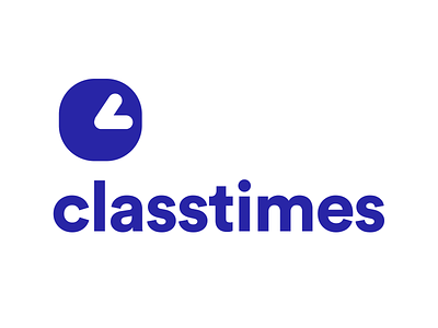 Classtimes Logo app blue blue and white branding class college darkblue education icon logo schedule school time university