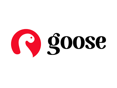 Goose app branding goose icon logo orange red solid
