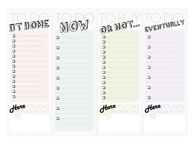To Do Lists list pastel color to do