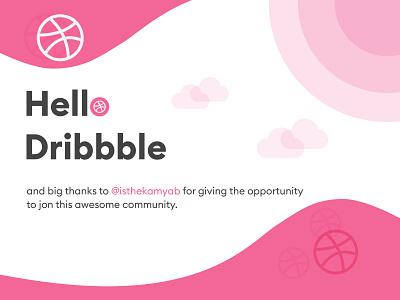 Hello Dribbble brand identity hello dribble illustration illustrator logo logodesigner new design vectorart