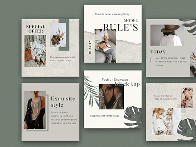 Emily - Instagram Templates creative design fashion graphic design instagram instagram template post design post instagram social media template