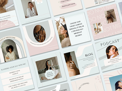 Roxy - 100 Tender Instagram Templates CANVA canva canva template canva templates creative design instagram instagram post instagram stories instagram template post design post instagram social media template templates tender tender instagram typography