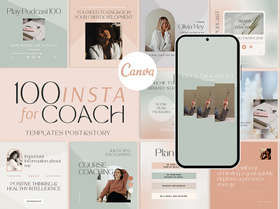 Instagram Creator For Coach | CANVA branding course creative design instagram instagram template marketing post design social media template