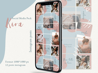 Kira - Instagram Puzzle blog color design fashion instagram instagram pattern makeup pattern photoshop puzzle seamless social media pattern