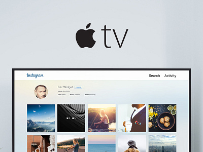 Instagram on Apple TV apple tv instagram interface tv tvos ui ux