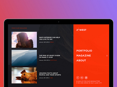 Fullscreen Website Layout blog fullscreen grid magazine menu minimal portfolio website