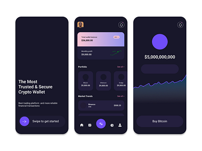 Crypto Wallet app design ui ui design