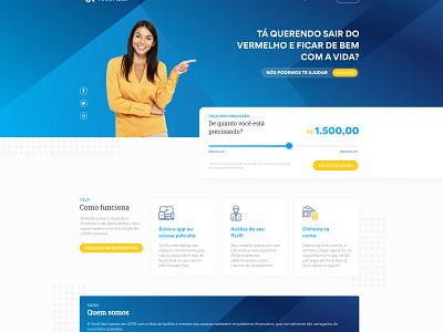 Você Azul blue grid investimento site site design uidesign ux webdesign