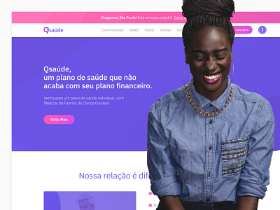 Qsaúde design figma health pink plano plano de saúde purple saúde site site design ui ui design uidesign ux web website
