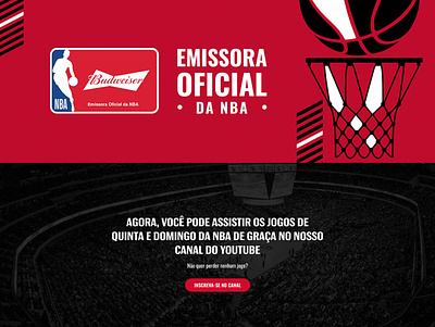 Budweiser NBA beer black budweiser design red site site design ux website