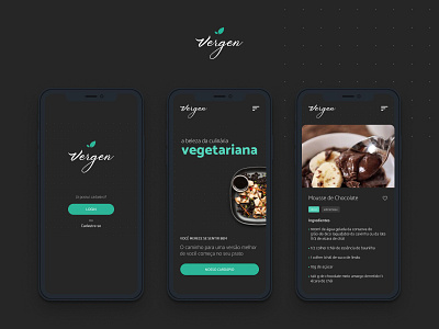 Vergen App app design black design figma food food app green minimal site design ui ui design ux vegetarian website