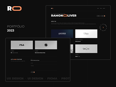 Portfólio Ramon Oliver clean design figma portfolio ui ux website