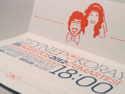 zeynep&koray - wedding invitation illustration invitation wedding