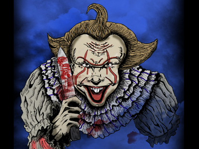 Killer clown illustration clothing clown