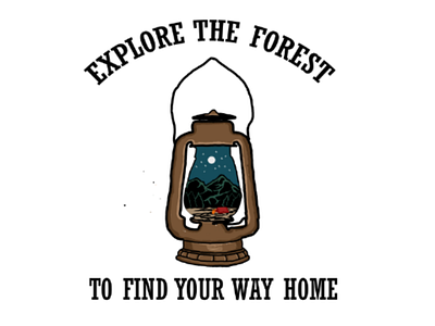 Explore the forest illustration explore tshirt