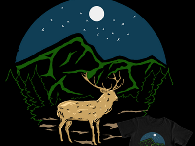 Forest lush illustration animal threadless