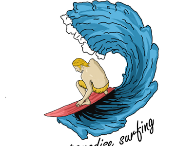 Surfing illustration surfing tshirt