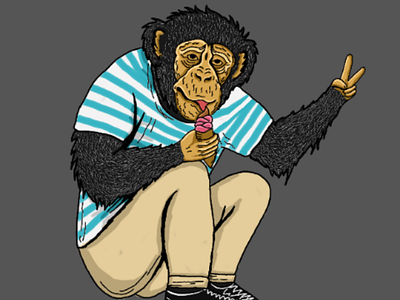 Monkey illustration characters monkey