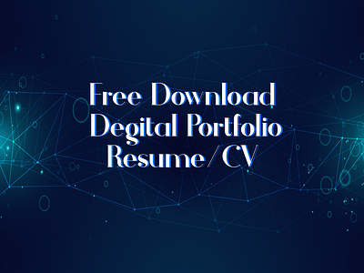 Free Download Digital Portfolio Resume/CV after effect animation awesome business cv design exclusive modern motion resume simple