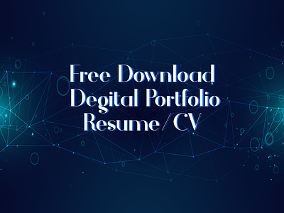Free Download Digital Portfolio Resume/CV