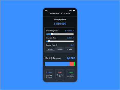 Daily UI Challenge 004 - Mortgage Calculator Neumorphism adobexd calculator calculator ui daily ui dailyui dailyui 004 design mortgage mortgage calculator neumorphic neumorphism soft ui softui ui ux xd