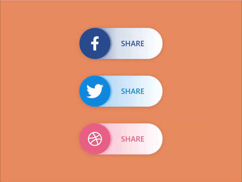 Daily UI Challenge 010 - Social Share adobexd animated gif animation daily ui dailyui design gesture logo share share button social media social share swipe ui ux xd