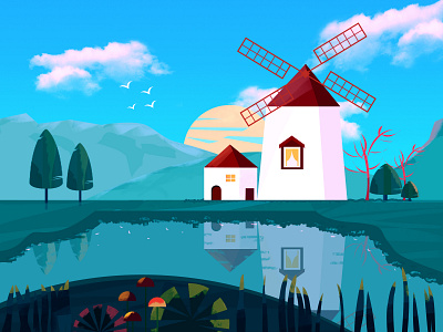 Windmill town