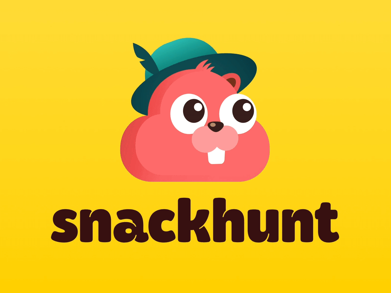 snackhunt animated logo animal branding hamster logo squirrel