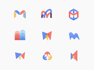 mindular logo storming branding letter logo m