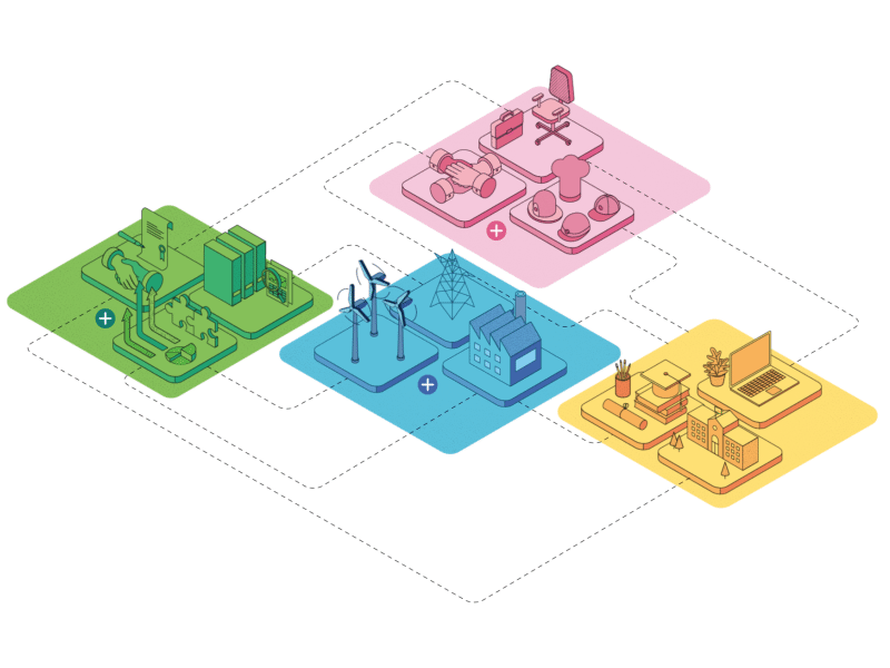 factory theme Isometric banner