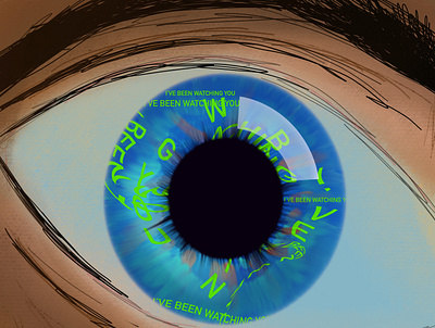 Ive been watching you blue eye green procreate