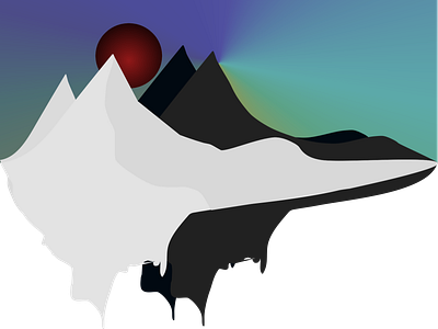 Sunrise hills black black and white design hills illustration logo mountains sketch sunrise vector