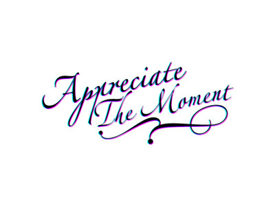 Appreciate The Moment 3d appreciate blue cinema cmyk design graphic life live magenta moment typography