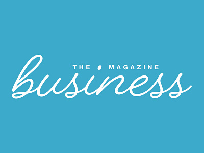 The Business Magazine blue brand business cyan freehand issue light logo magazine monthly rebound typography