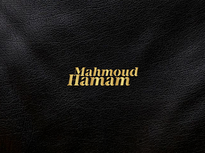 Mahmoud Hamam black bling brand calligraphy gold gradient leather logo luxury modern simple typography