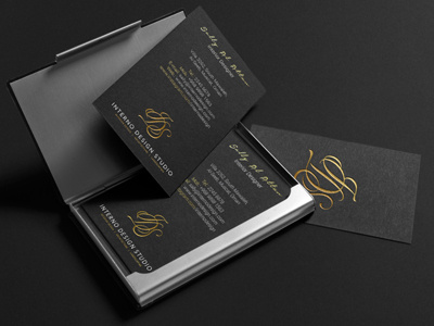 Business Cards - Gold Foil on Black