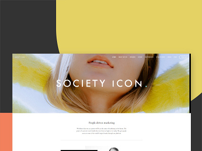 Society Icon Website art direction branding design web web design webdesign website