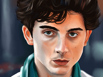 Timothee actor artist face illustration look portrait procreate