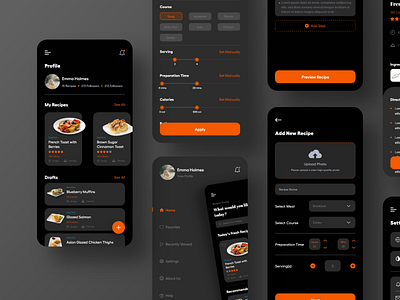 Recipe App dailyui food food app mobile app design mobile ui recipe recipes uidesign uiux uiux design uiuxdesign uiuxdesigner