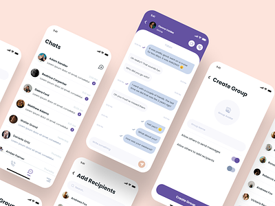 Chat App chat chat app chatting free freebie messaging mobile app design mobile ui social template templates ui ux uidesign uiux uiux design