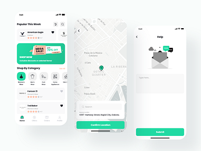 Snap Up - An e-commerce app delivery design ecommerce illustration location logo map mobile app design mobile ui online shop order shopping ui ux uidesign uiux uiux design uiuxdesign